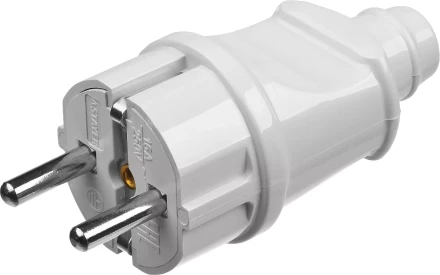 Вилка MAXElectro электрическая, 16А/220В, с заземлением, белая, STAYER 55160-W купить в Тобольске