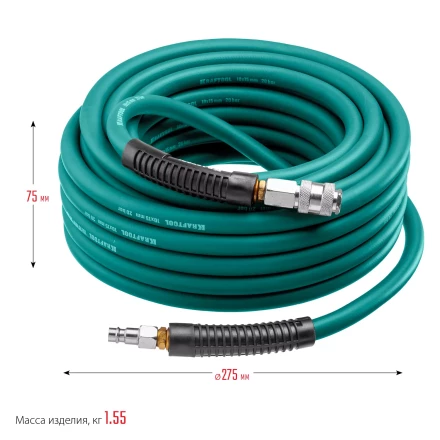 Воздушный шланг KRAFTOOL с фитингами рапид 10х15 мм 06588-10 купить в Тобольске