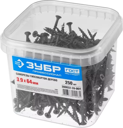 Саморезы ЗУБР СГД 16 х 3.5 мм фосфатированное покрытие 2300 шт Профессионал 4-300032-35-016 купить в Тобольске