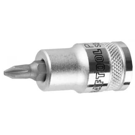 Торцовая бита-головка KRAFTOOL &quot;INDUSTRIE QUALITAT&quot;, материал S2, PHILLIPS, сатинированная, 1/2&quot;, PH2 27901-2_z01 купить в Тобольске