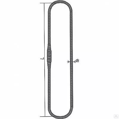Строп канатный кольцевой СКК 25 т L=4.5 м  заплет на станке купить в Тобольске