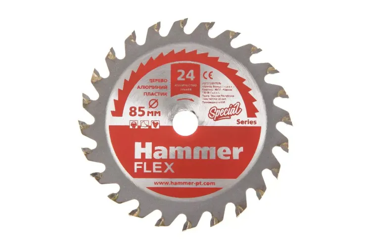 Диск пильный твердосплавный HAMMER Ф85х10мм 24зуб. (205-133) купить в Тобольске
