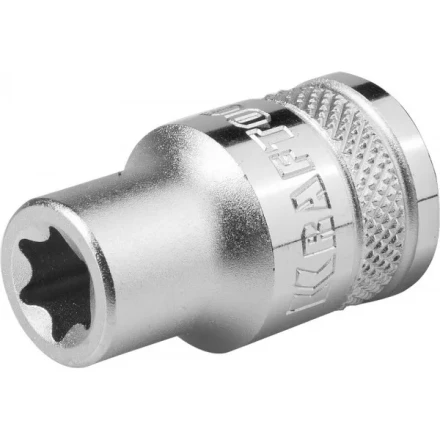 Торцовая головка KRAFTOOL &quot;INDUSTRIE QUALITAT&quot;, Cr-V, внешний TORX, хромосатинированная, 1/2&quot;, Е 14 27810-14_z01 купить в Тобольске