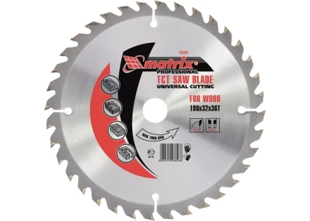 Пильный диск по дереву, 230 х 32мм, 36 зубьев + кольцо 30/32 MATRIX Professional 73296 купить в Тобольске