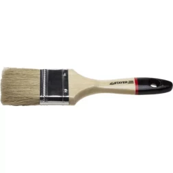 Кисть плоская STAYER &quot;UNIVERSAL-EURO&quot;, светлая натуральная щетина, деревянная ручка, 63мм 0102-063