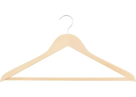 Вешалка деревянная для одежды с антискользящей рифленой перекладиной ТМ Elfe 92916 купить в Тобольске