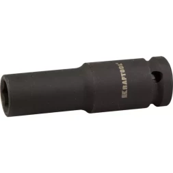 Торцовая головка KRAFTOOL &quot;INDUSTRIE QUALITAT&quot; ударная, удлиненная (1/2&quot;), FLANK, Cr-Mo, фосфатированная, 14 мм 27942-14_z01