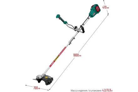 ЗУБР С1-18, 36 В, 35/25.5 см, 2х18 В АКБ (2 А·ч), бесщеточный триммер (ТАБ-365-22) купить в Тобольске