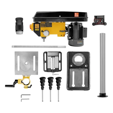 Станок сверлильный DDM-550L, 550 Вт, 16 мм, 12 ск., лазер, настольный// Denzel 95322 купить в Тобольске