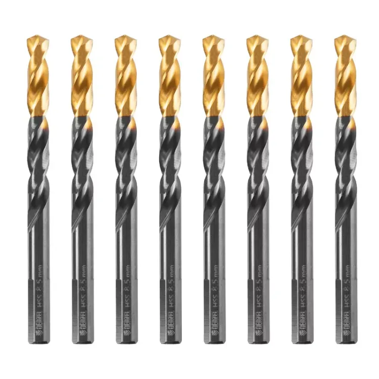 Сверло по металлу, 8,5 мм, HSS-Tin, Golden Tip, 8 шт. Denzel 717220 купить в Тобольске