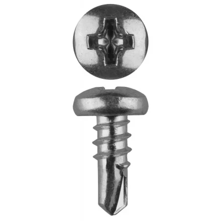 Саморезы ЗУБР &quot;МАСТЕР&quot; со сверлом оцинкованные, для крепления лист. металла до 2мм, полусферич. головка, 3.5x9.5мм, 22000шт 4-300170-35-09 купить в Тобольске