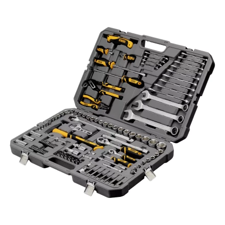 Набор инструментов Denzel 15804, 1/2&quot;, 1/4&quot;, CrV, S2, пластиковый кейс, 122 предмета купить в Тобольске