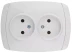 Розетка СВЕТОЗАР &quot;CITY LIGHT&quot; двойная в сборе, без заземления, цвет белый, 16А/~250В SV-54202-W купить в Тобольске