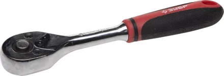 Трещотка для торцовых головок ЗУБР &quot;МАСТЕР&quot;, Сr-V сталь, 72 зубца, 3/8&quot; 27736-3/8 купить в Тобольске