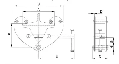 Захват балочный тип JT клипса г-п 1 тонн купить в Тобольске