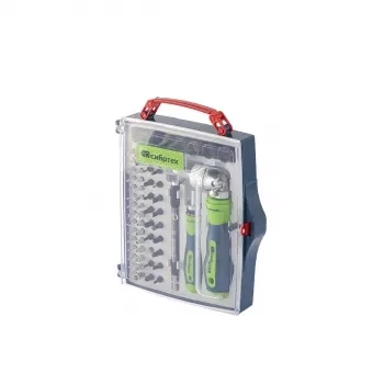 Отвертки реверсиные с набором бит, торцевых головок, 61 предм.,CrV Сибртех 13363 купить в Тобольске