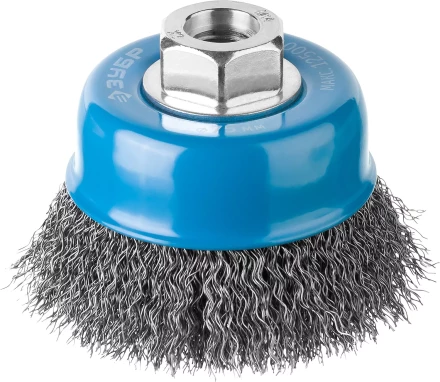 ЗУБР &quot;ПРОФЕССИОНАЛ&quot;. Щетка чашечная для УШМ, витая стальная проволока 0,3мм, 75ммхМ14 35261-075_z02 купить в Тобольске