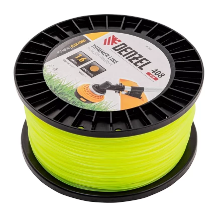 Леска для триммера круглая, 1,6мм х 408м, на DIN катушке FLEX CORD, Denzel 96268 купить в Тобольске