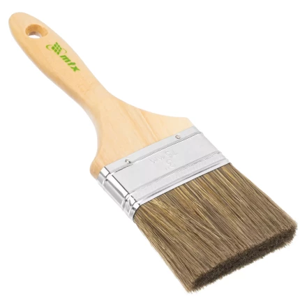 Кисть плоская &quot;Евро&quot; 3&quot;, смешанная щетина, деревянная ручка MTX 83081 купить в Тобольске
