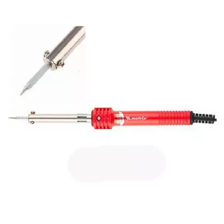 Паяльник MATRIX 60W (220В) пластиковая рукоятка медный наконечник с защитным покрытием 913006 купить в Тобольске