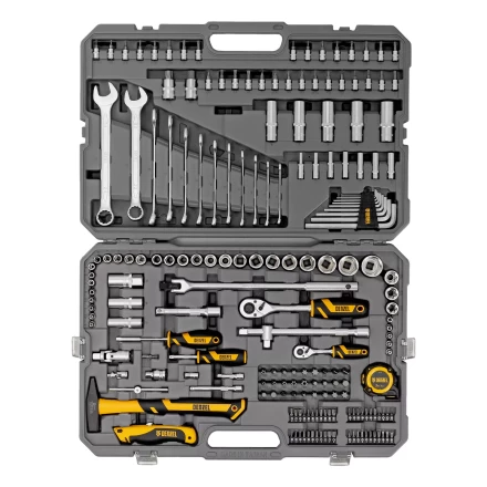 Набор инструментов Denzel 15806, 1/2&quot;, 1/4&quot;, CrV, S2, пластиковый кейс, 194 предмета купить в Тобольске