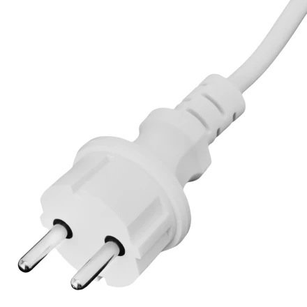 Шнур сетевой Denzel Energy Series, ПВС, 3 м, 2 x 1,5 мм, с неразборной вилкой, белый, 3 м, 37672 купить в Тобольске