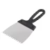 Шпатель из нержавеющей стали 100 мм зуб 4 х 4 мм пластмассовая ручка Россия 85138 купить в Тобольске