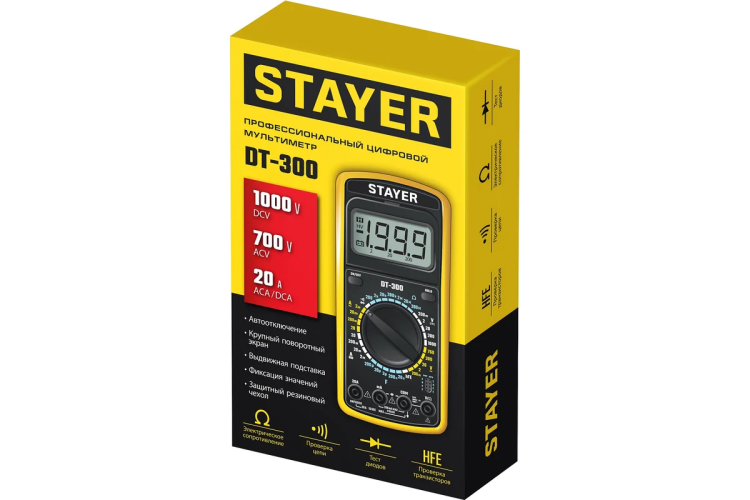 Цифровой мультиметр STAYER DT-300 (45321) купить в Тобольске