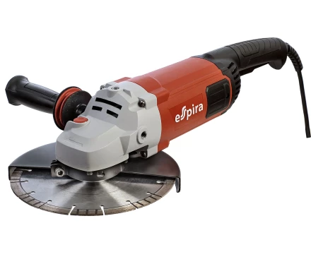 УШМ ESPIRA AGI-230-30 (230 мм, 220-240В,50/60 Гц, мощность 3000Вт, 6600 об/мин, 6.5 кг), 400755 купить в Тобольске
