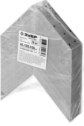 Крепежный угол ЗУБР &quot;МАСТЕР&quot; равносторонний, 40х100х100мм, 50 шт 310205-040-100 купить в Тобольске