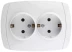Розетка СВЕТОЗАР &quot;CITY LIGHT&quot; двойная в сборе, с заземлением, цвет белый, 16А/~250В SV-54207-W купить в Тобольске