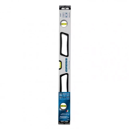 Уровень алюминиевый 600 мм усиленный рукоятки фрезерованный 3 глазка магнитный Gross 34370 купить в Тобольске