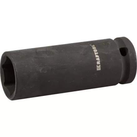 Торцовая головка KRAFTOOL &quot;INDUSTRIE QUALITAT&quot; ударная, удлиненная (1/2&quot;), FLANK, Cr-Mo, фосфатированная, 21 мм 27942-21_z01 купить в Тобольске