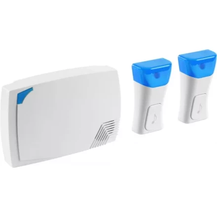 Звонок СВЕТОЗАР &quot;ОКТАВА&quot; электрический беспроводной 120м, 36 мелодий, 2 кнопки, А23, 3AA 58064-2 купить в Тобольске