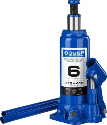 Домкрат гидравлический бутылочный T50, 6т, 215-415мм, ЗУБР Профессионал 43060-6 43060-6_z01 купить в Тобольске