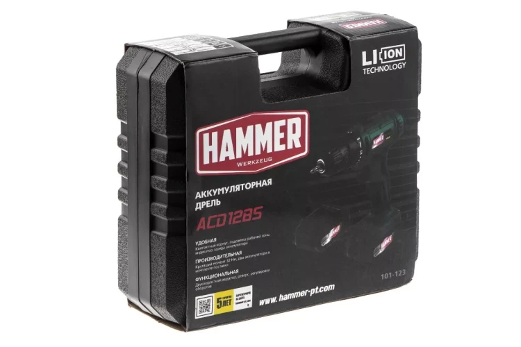 Дрель аккумуляторная HAMMER ACD12BS купить в Тобольске