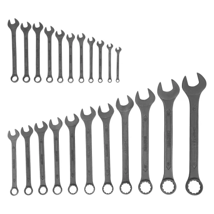 Набор ключей комбинированных, 6 - 32 мм, 22 шт., CrV, фосфатированные, ГОСТ 16983 Сибртех 15479 купить в Тобольске