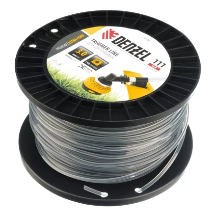 Леска для триммера двухкомпонентная квадрат, 3,0мм х 111м, на DIN катушке EXTRA CORD// Denzel 96820 купить в Тобольске