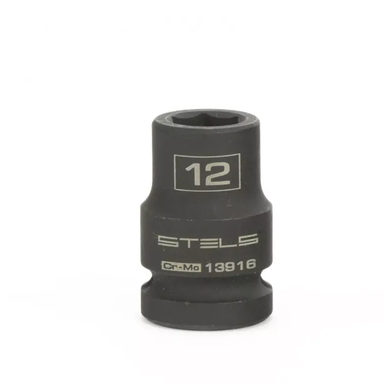 Головка ударная шестигранная 12 мм 1/2" CrMo  Stels 13916 купить в Тобольске