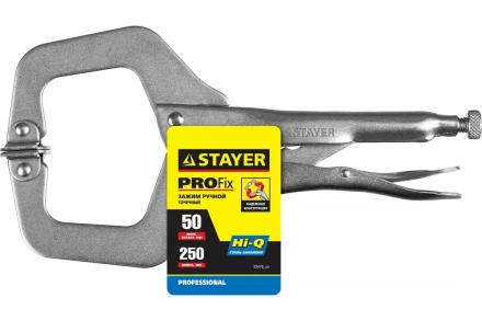 Зажим STAYER &quot;PROFI&quot; &quot;PRO-Fix&quot; точечный, ручной, 250x50мм 22476_z01 купить в Тобольске