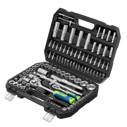 Набор инструментов Сибртех 13389, 1/2&quot;, 1/4&quot;, 108 предметов купить в Тобольске
