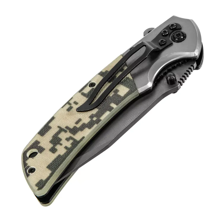 Нож складной Denzel, многоцелевой, системы Liner-Lock, с накладкой G10 на классической рукоятке, 79207 купить в Тобольске