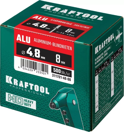Заклепки алюминиевые KRAFTOOL 311701-48-08 купить в Тобольске