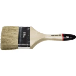 Кисть плоская STAYER "UNIVERSAL-EURO", светлая натуральная щетина, деревянная ручка,100мм 0102-100