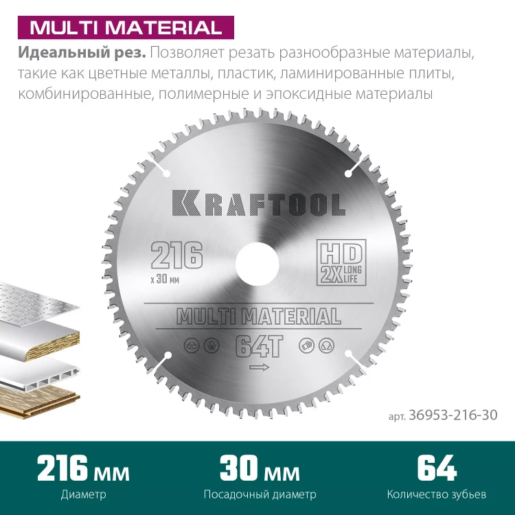 Диск пильный Multi Material, повышенный ресурс 36953-216-30 купить в Тобольске