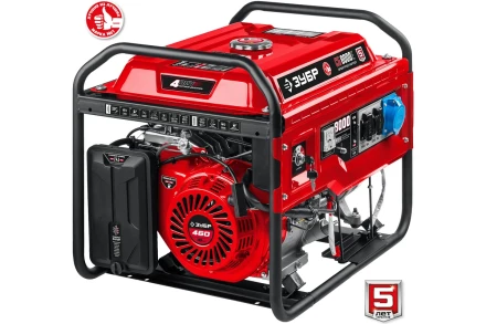 ЗУБР 8000 Вт, бензиновый генератор с электростартером (СБ-8000Е) купить в Тобольске