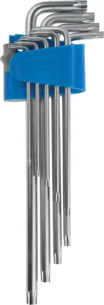 Набор ключей имбусовых ЗУБР &quot;ЭКСПЕРТ&quot; длинные,Cr-Mo сталь,сатиниров покрытие,эргоном держатель,TORX Т10-Т50,9шт 27467-H9 купить в Тобольске