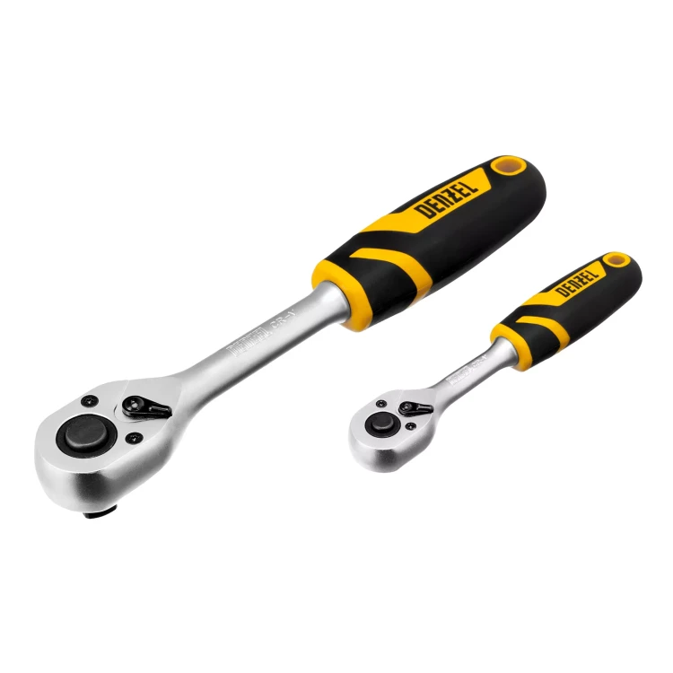 Набор инструментов Denzel, 1/2", 1/4", CrV, S2, пластиковый кейс, 82 предмета 15809 купить в Тобольске
