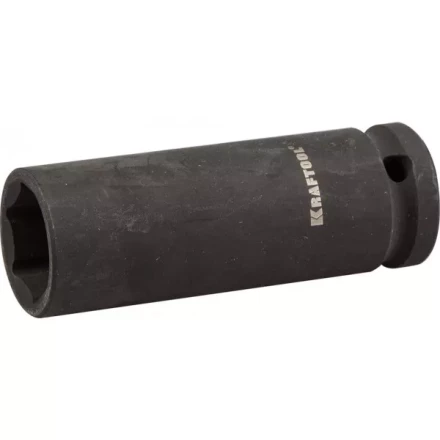 Торцовая головка KRAFTOOL &quot;INDUSTRIE QUALITAT&quot; ударная, удлиненная (1/2&quot;), FLANK, Cr-Mo, фосфатированная, 19 мм 27942-19_z01 купить в Тобольске