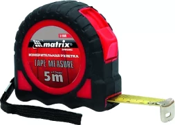 Рулетка Strong 3 м х 16 мм обрезиненный корпус MATRIX 31078